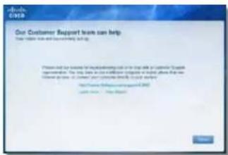 LINKSYS E1500 - Your router was not successfully set up - 1