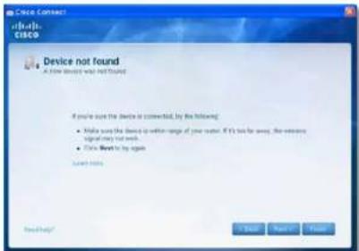 LINKSYS E1500 - Mensagem Device not found (Dispositivo não encontrado) - 1