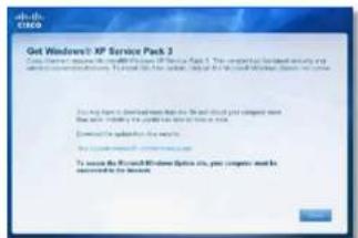 LINKSYS E1500 - Μήνυμα Get Windows XP Service Pack 3 (Λήψη Windows XP Service Pack 3) - 1