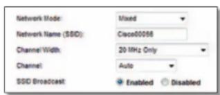 LINKSYS E1500 - Wireless Settings (Bezdrátová nastavení) - 1