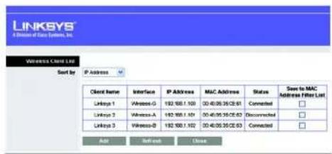 LINKSYS WRT54GR - Wireless MAC Filter - 2