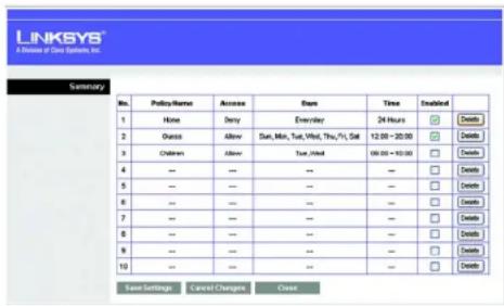 LINKSYS WRT54GR - Internet Access Policy - 3
