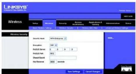 LINKSYS WRT54GR - The Wireless Tab - Wireless Security - 7