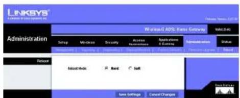 LINKSYS WAG354G - Neustart - 1