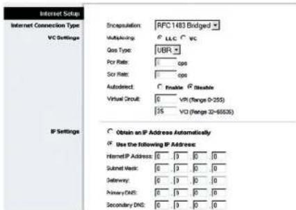 LINKSYS WAG354G - Statische IP-Adresse - 2