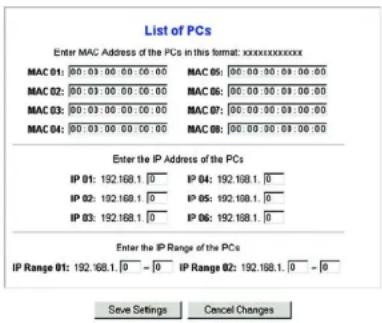 LINKSYS WAG354G - Registerkarte „Access Restrictions“ (Zugriffsbeschränkungen) - 3
