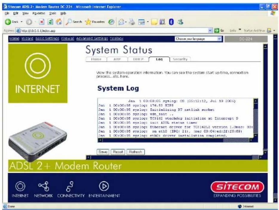 SITECOM DC-224 - System Log - 1