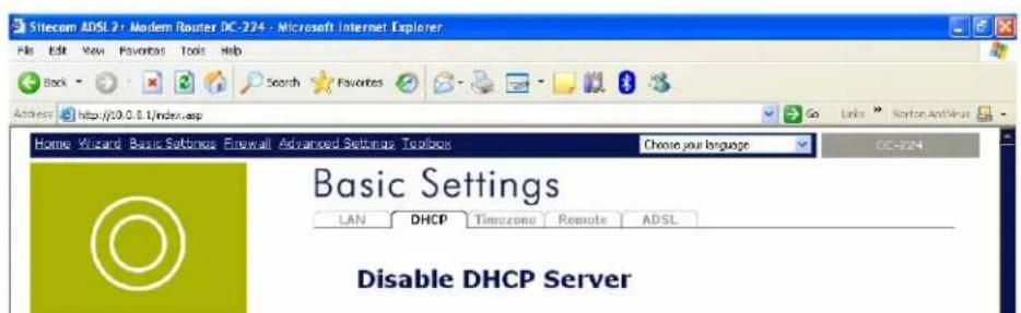 SITECOM DC-224 - DHCP Server - 2
