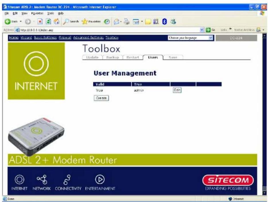 SITECOM DC-224 - User Management - 1