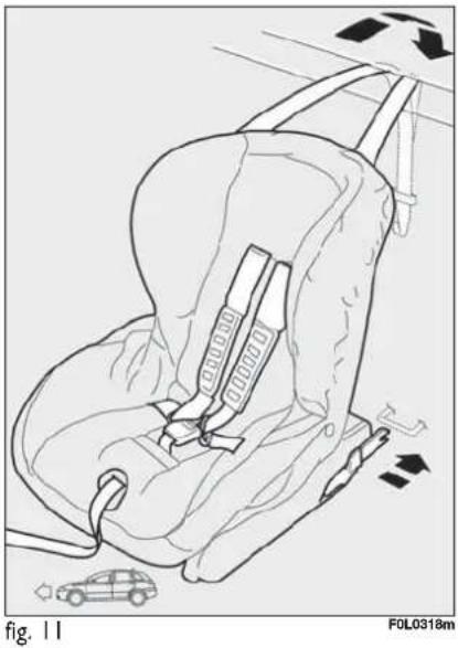 FIAT Croma (2008) - PRESETTING FOR MOUNTING THE "UNIVERSAL ISOFIX" CHILD RESTRAINT SYSTEM - 1