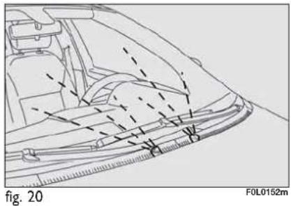 FIAT Croma (2008) - Changing the rear window blade fig. 19 - 1