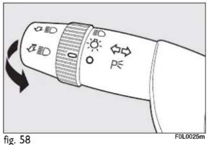 FIAT Croma (2008) - MAIN BEAM HEADLIGHTS fig. 57 - 1