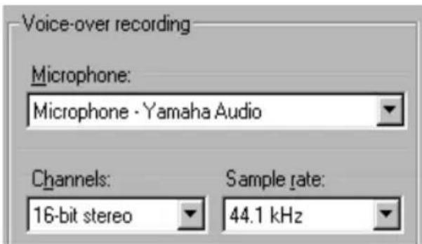 PINNACLE Studio 8 - Voice-over recording options - 1