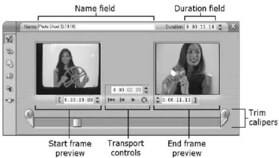 PINNACLE Studio 8 - Trimming video clips with the Clip properties tool - 2