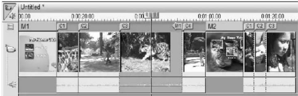 PINNACLE Studio 8 - Editing menus on the Timeline - 1
