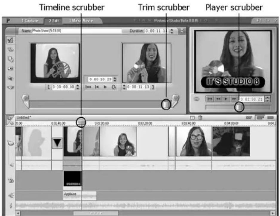PINNACLE Studio 8 - Clip placement feedback - 2