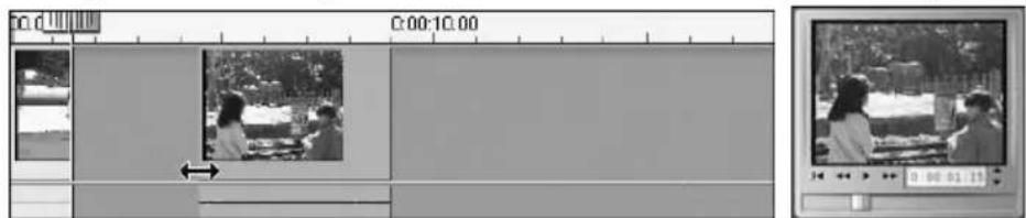 PINNACLE Studio 8 - To trim with multiple clips on the Timeline: - 3