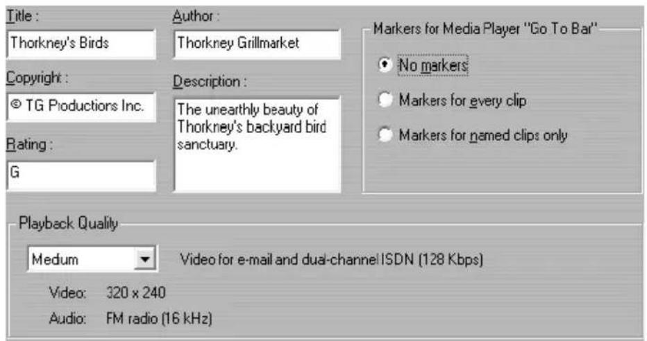 PINNACLE Studio 8 - Make Windows Media file settings - 1