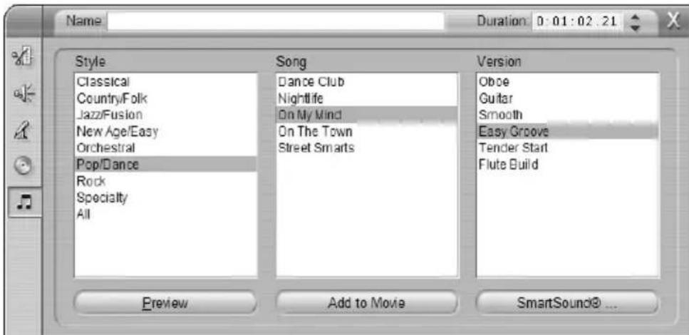 PINNACLE Studio 8 - The SmartSound tool - 1