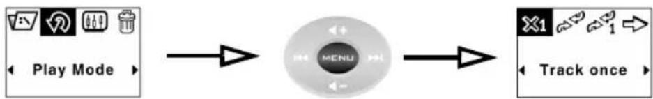 CREATIVE MuVo C100 - Velge menyalternativer - 1