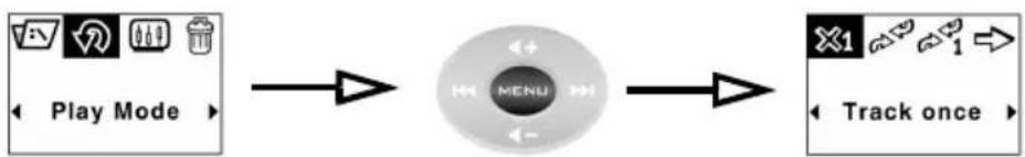 CREATIVE MuVo C100 - Sélection d'options de menu - 1