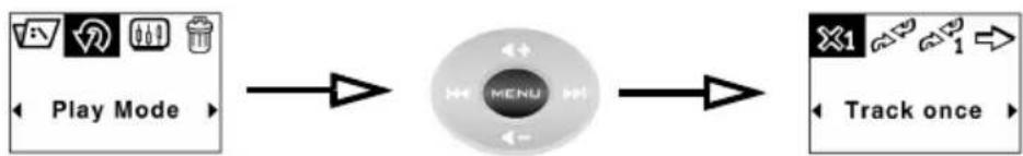 CREATIVE MuVo C100 - Auswählen von Menüoptionen - 1