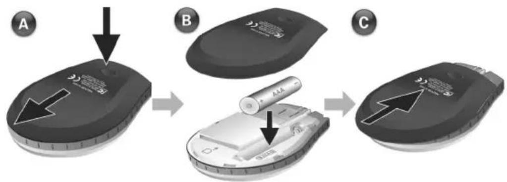 CREATIVE MuVo C100 - Inserting the Battery - 1