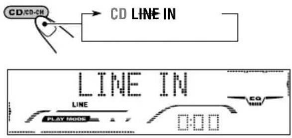 JVC KD-G801 - Select the external component (LINE IN). - 1