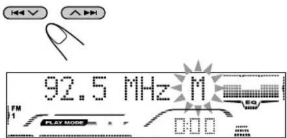 JVC KD-G801 - Manuelles Suchen eines Senders: Manueller Suchlauf - 3