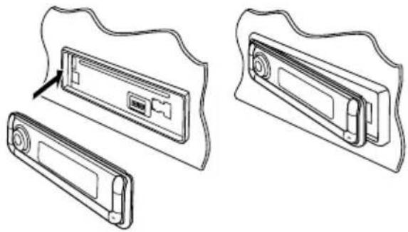 JVC KD-G801 - Anbringen des Bedienfelds - 1