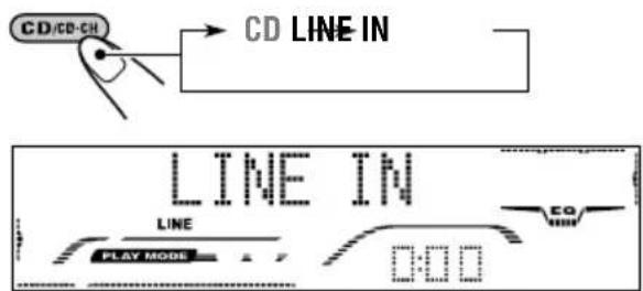 JVC KD-G701 - Selecteer het externe apparaat (LINE IN). - 1