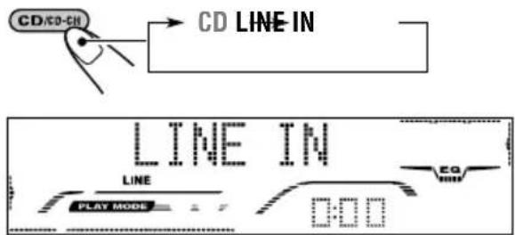 JVC KD-G701 - Choisissez l'appareil extérieur (LINE IN). - 1