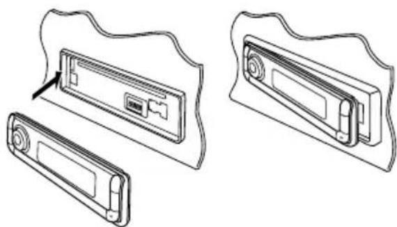 JVC KD-G701 - Hoe moet u het bedieningspaneel weer op zijn plaats bevestigen? - 1