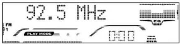 JVC KD-G701 - Stem af op een zender (in dit voorbeeld op 92,5 MHz). - 2
