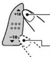 JVC KD-G502 - Snel naar een fragment verspringen (+10 en -10 toetsen) - 2