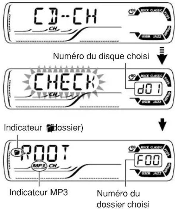 JVC KD-G502 - Choisissez le changeur de CD (CD-CH). - 2