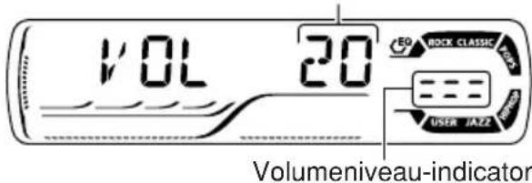 JVC KD-G501 - Regel het volume. - 2