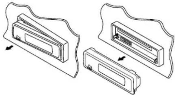 JVC KD-G501 - Detaching the control panel - 2