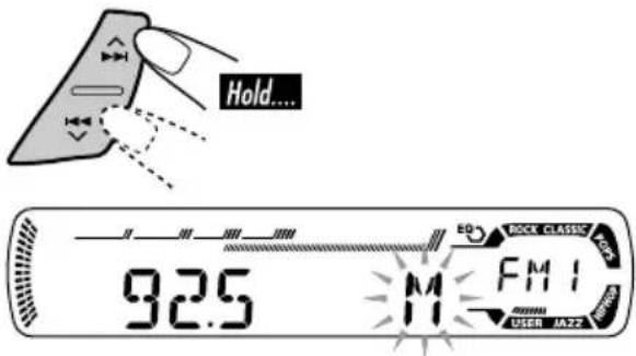 JVC KD-G312 - Per sintonizzarsi su una stazione manualmente - 1
