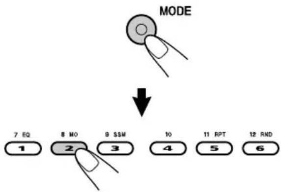 JVC KD-G312 - Wie Sie die MODE-Taste verwenden - 1