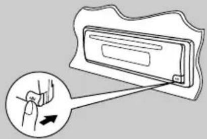 JVC KD-G312 - Retrait du panneau de commande - 1