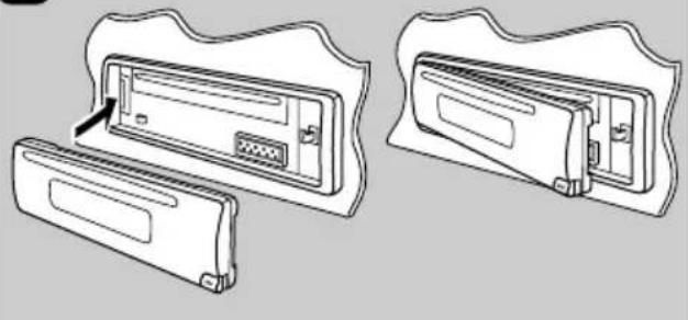 JVC KD-G312 - Fixation du panneau de commande - 1