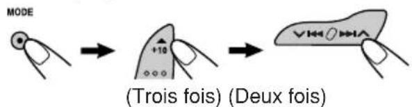 JVC KD-G301 - Comment utiliser les touches +10 et -10 - 1
