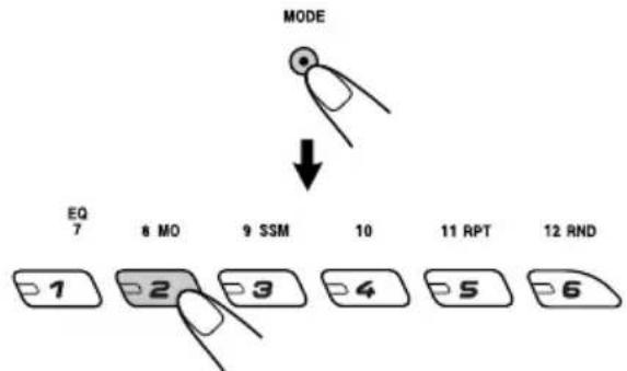 JVC KD-G301 - How to use the MODE button - 1