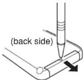 JVC KD-G301 - Remove the battery holder. - 1