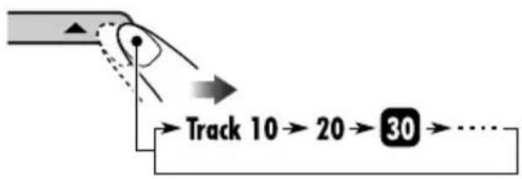 JVC KD-DV6102 - To skip to a track quickly during play - 2