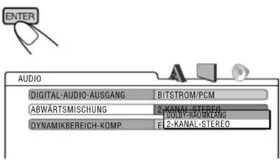 JVC KD-DV6102 - Wählen Sie eine Parameter zur Einstellung. - 2