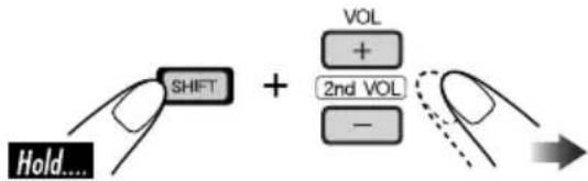 JVC KD-DV6102 - Stellen Sie die Kopfhörerlautstärke über den Anschluss 2nd AUDIO OUT ein. - 1