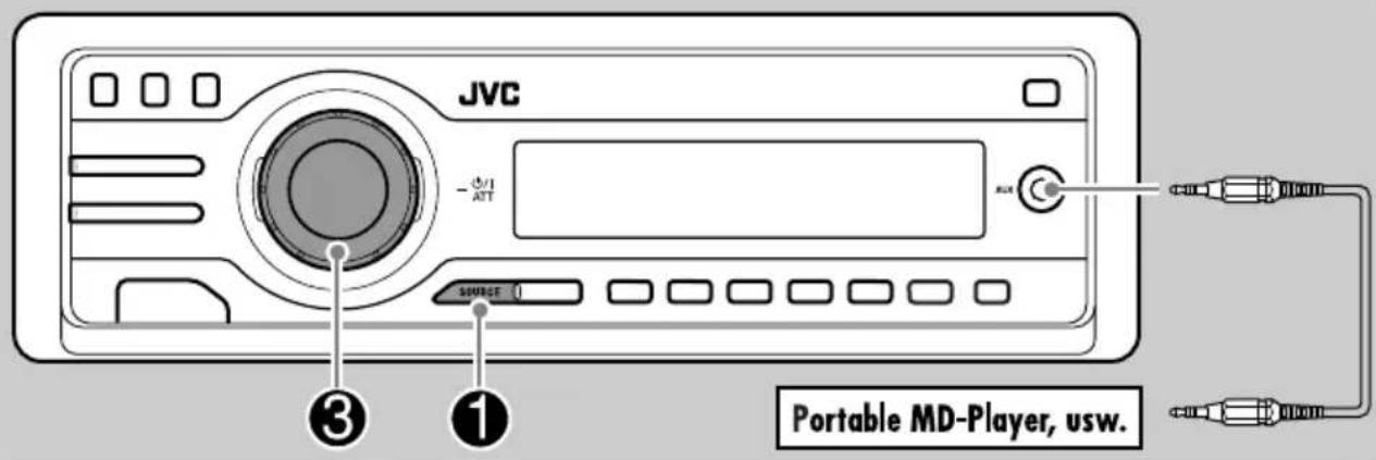 JVC KD-DV6102 - Bedienung von externen Komponenten - 1