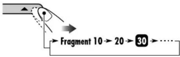 JVC KD-DV6102 - Snel tijdens weergave van fragment verspringen - 2